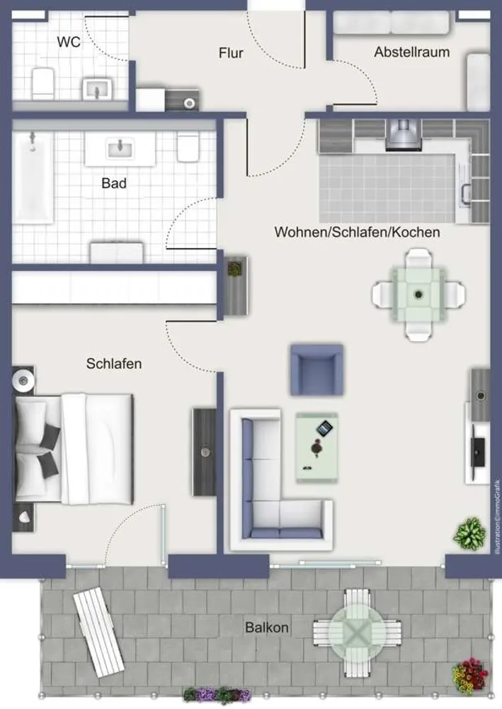 2 Zimmer Wohnung mit 82 m² in Marburg – Bild 3