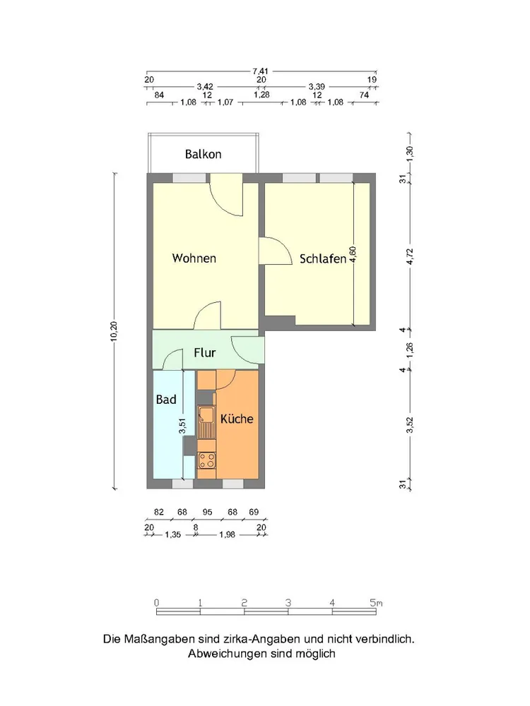 2 Zimmer Wohnung mit 48 m² in Merseburg – Bild 2
