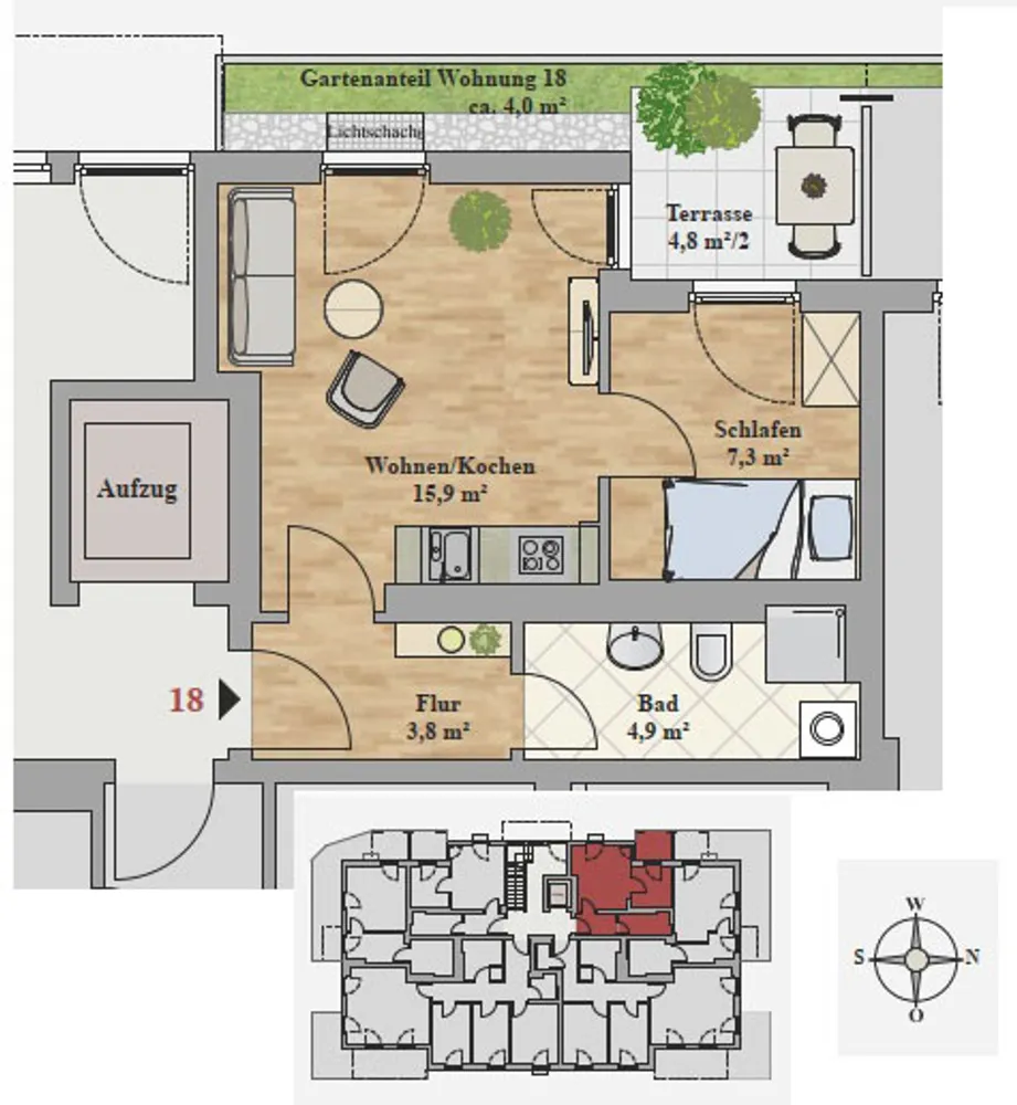 2 Zimmer Wohnung mit 34 m² in Dresden – Bild 6