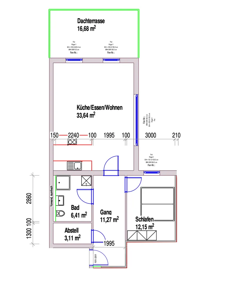 2 room apartment with 71 m² in Augsburg – Photo 3