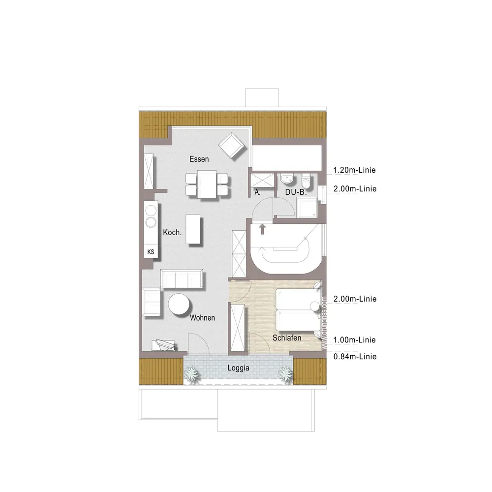 2 Zimmer Wohnung mit 55 m² in Aachen – Bild 9