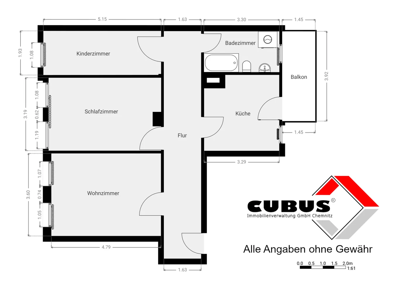 3 room apartment with 79 m² in Chemnitz – Photo 10