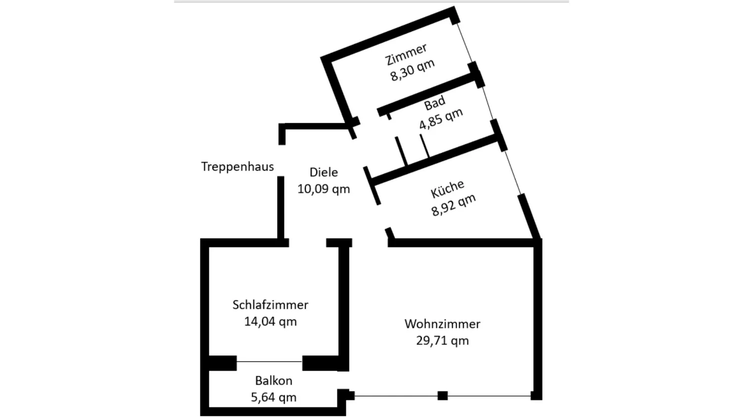 3 Zimmer Wohnung mit 71 m² in Bremen – Bild 2