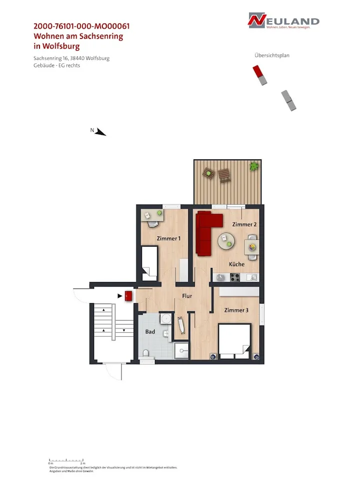 3 Zimmer Wohnung mit 65 m² in Wolfsburg – Bild 10