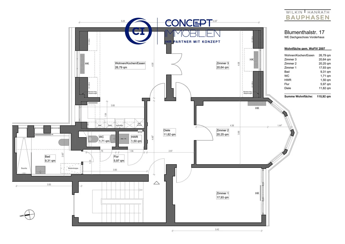 4 Zimmer Wohnung mit 116 m² in Köln – Bild 2