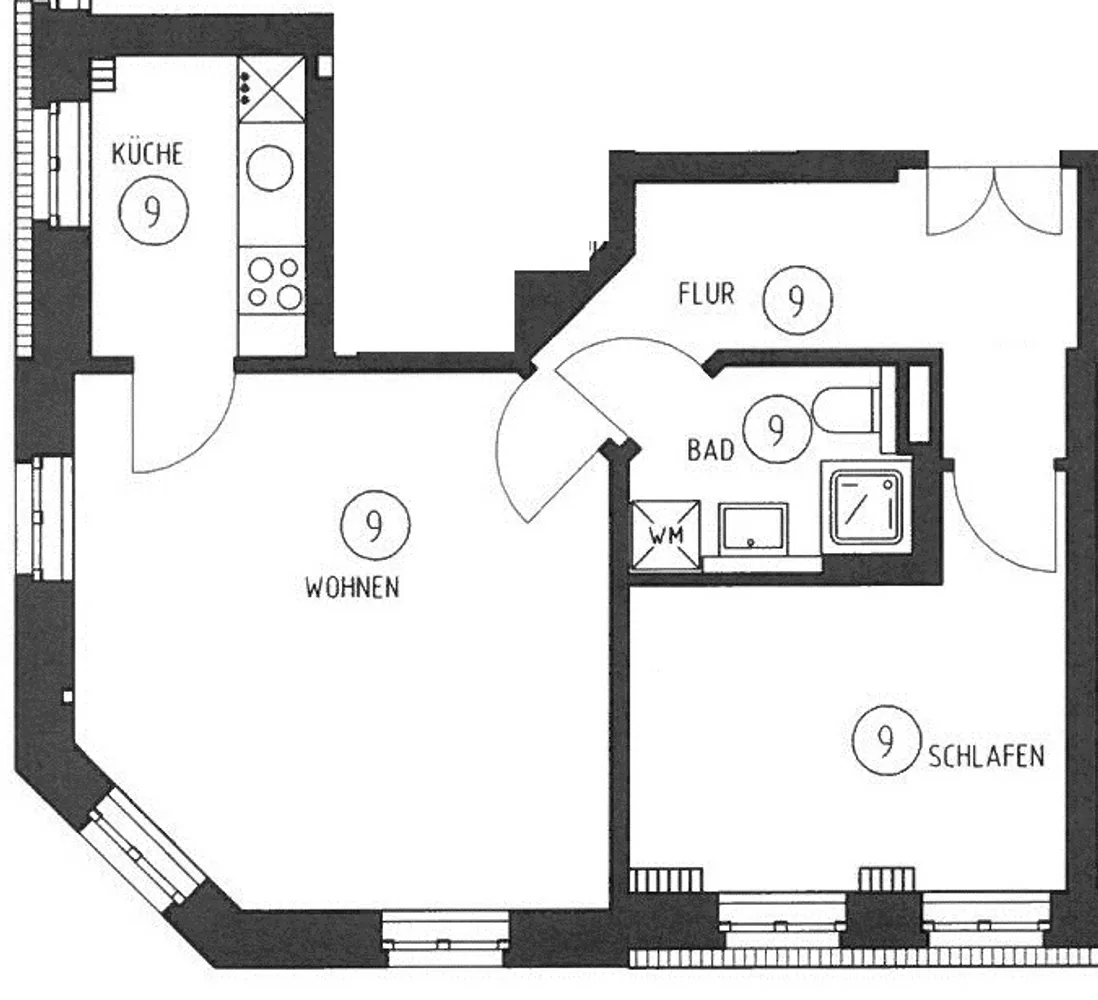 2 room apartment with 52 m² in Leipzig – Photo 2