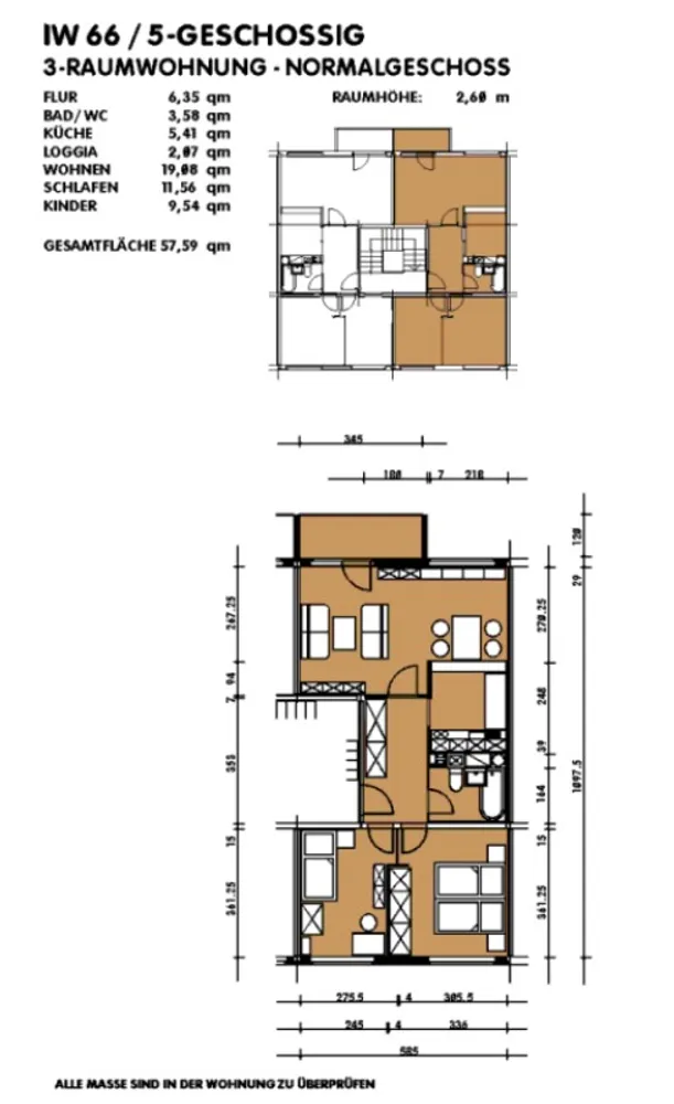 3 Zimmer Wohnung mit 57 m² in Dresden – Bild 2