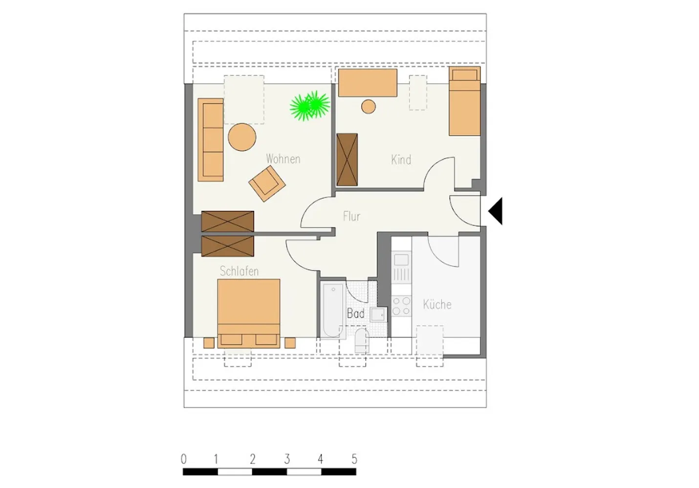 3 Zimmer Wohnung mit 61 m² in Velbert – Bild 1