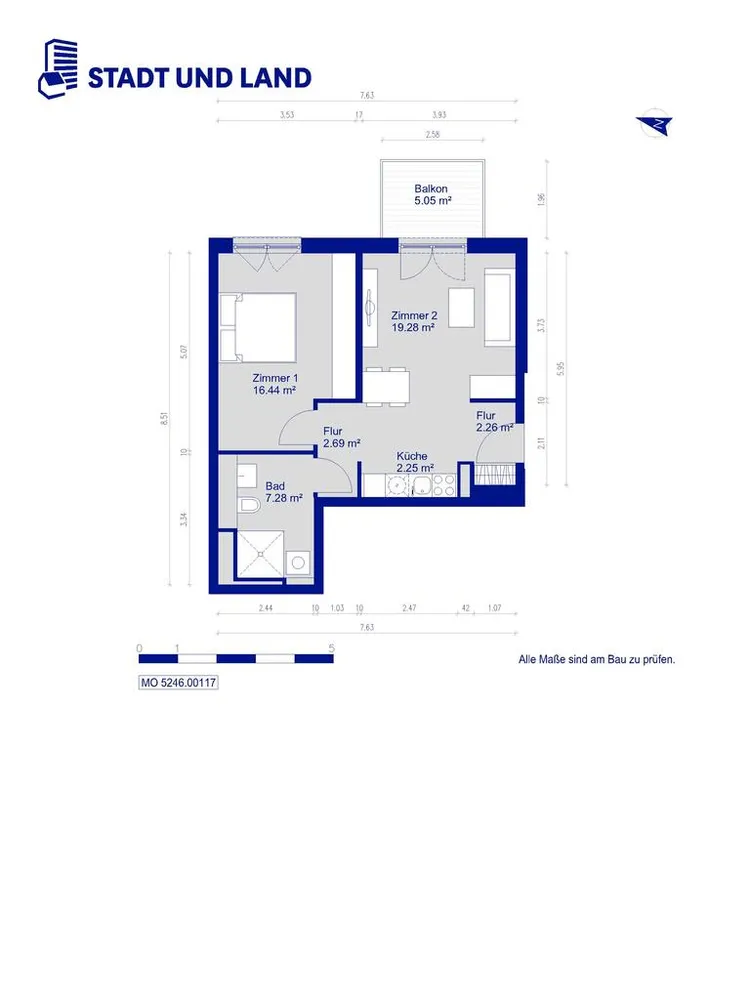2 room apartment with 53 m² in Berlin – Photo 7