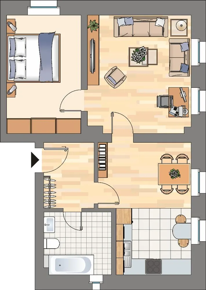 2 Zimmer Wohnung mit 57 m² in Dortmund – Bild 2