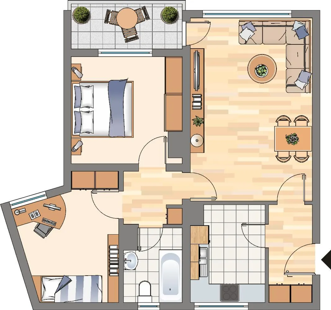 3 Zimmer Wohnung mit 65 m² in Dortmund – Bild 3
