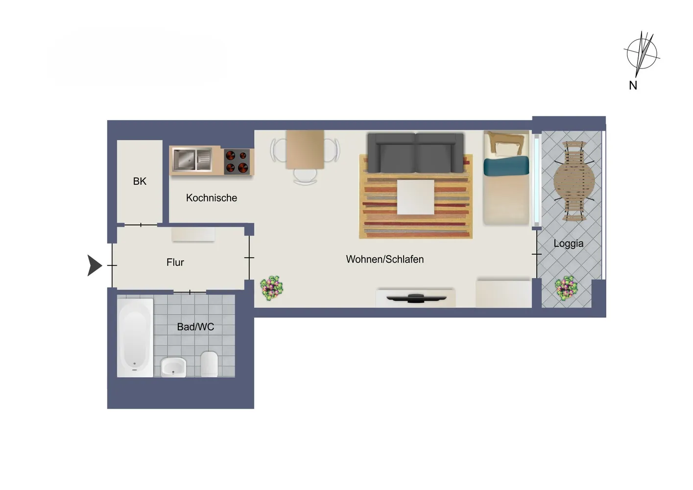 1 Zimmer Wohnung mit 32 m² in München – Bild 10