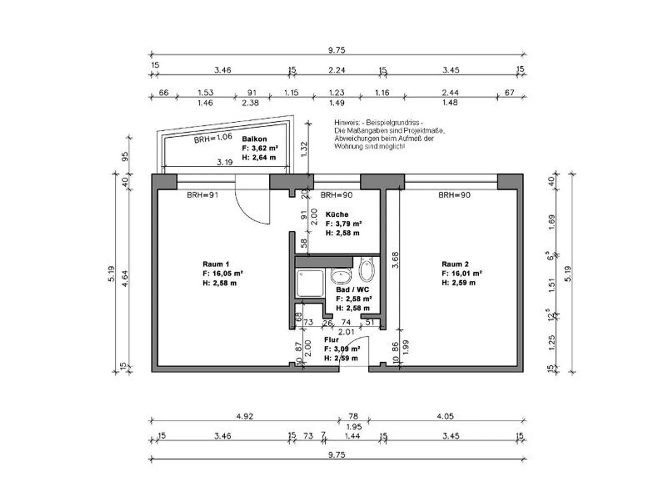 2 Zimmer Wohnung mit 44 m² in Halle (Saale) – Bild 7