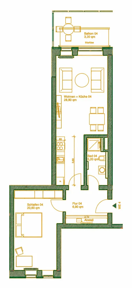 2 Zimmer Wohnung mit 65 m² in Herford – Bild 8