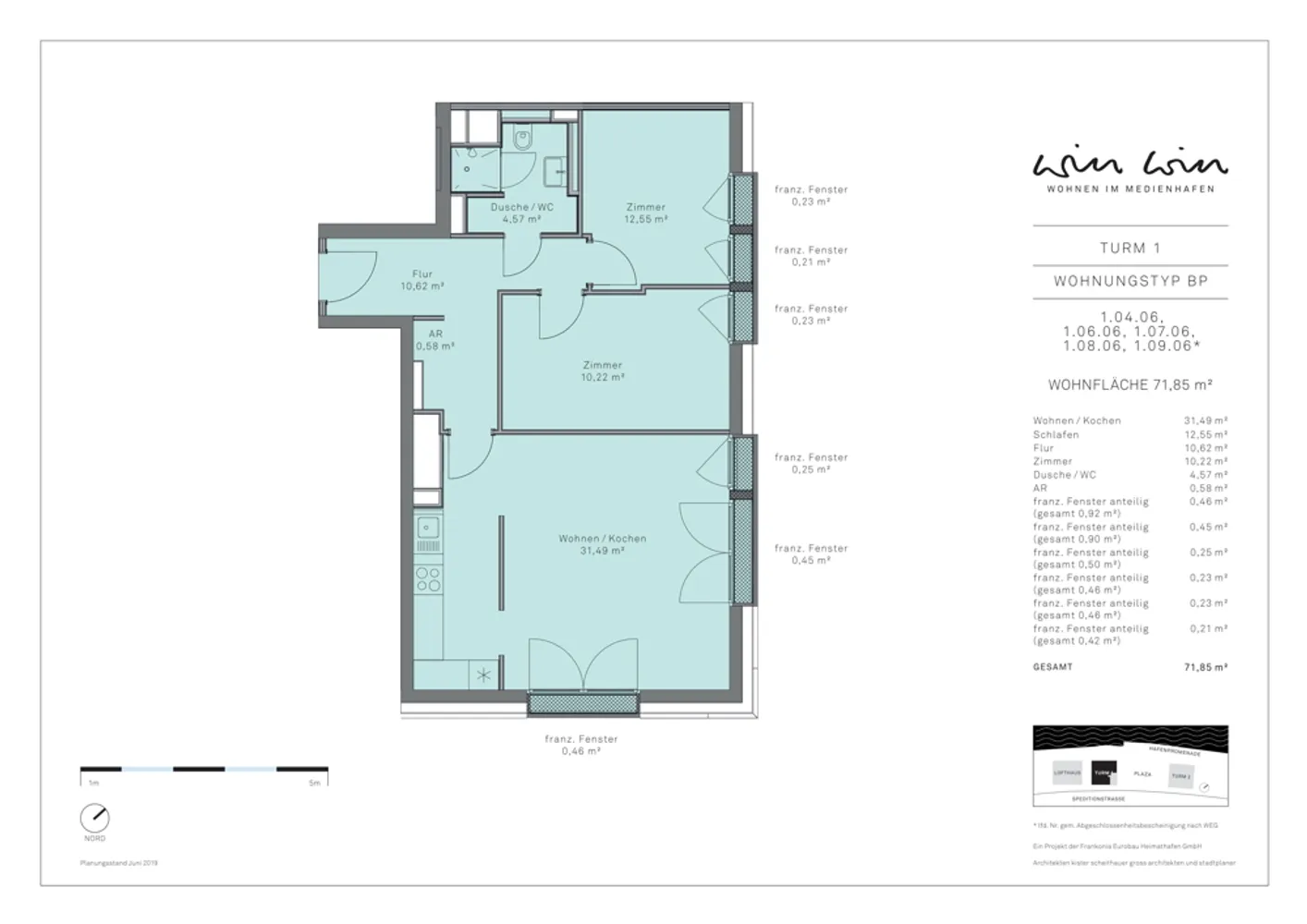 3 Zimmer Wohnung mit 72 m² in Düsseldorf – Bild 6