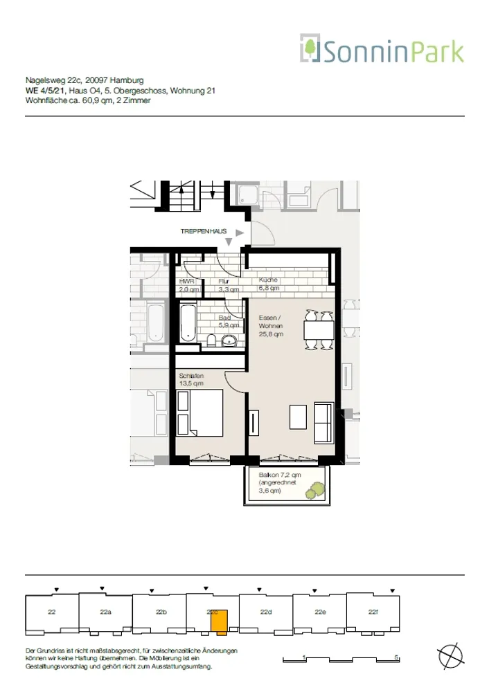 2 Zimmer Wohnung mit 61 m² in Hamburg – Bild 3