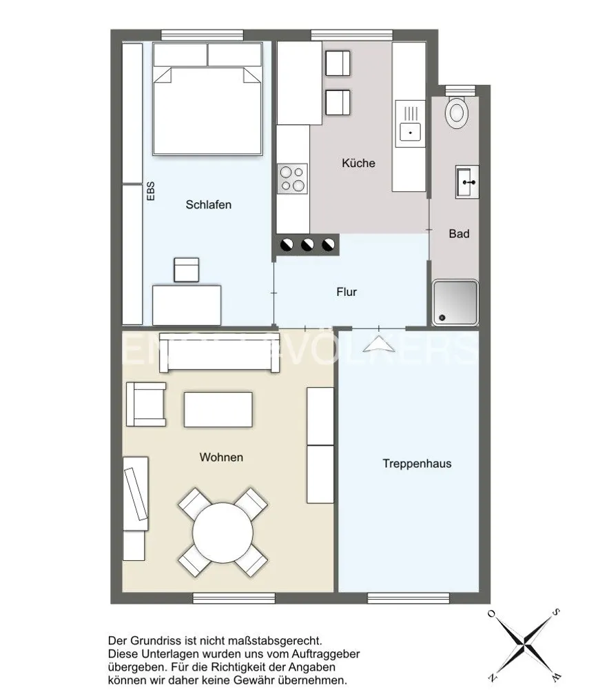 2 room apartment with 50 m² in Frankfurt am Main – Photo 5