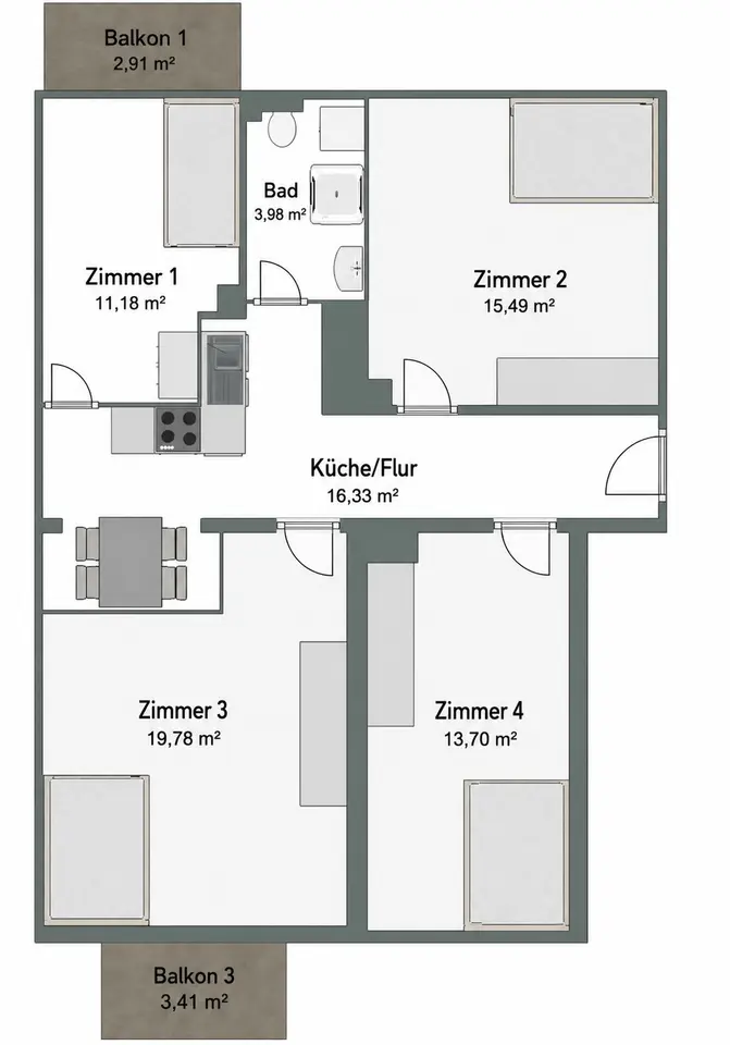 WG-Zimmer mit 14 m² in Mainz – Bild 8