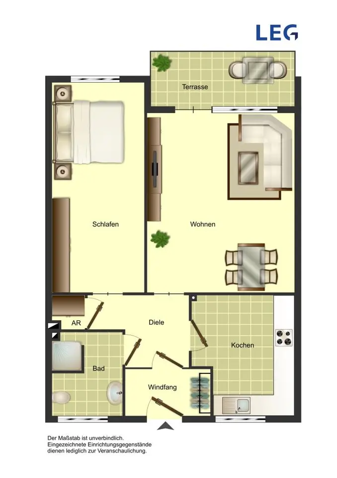 2 Zimmer Wohnung mit 62 m² in Aachen – Bild 2