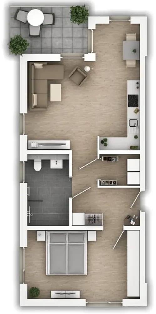 2 room apartment with 47 m² in Bochum – Photo 4