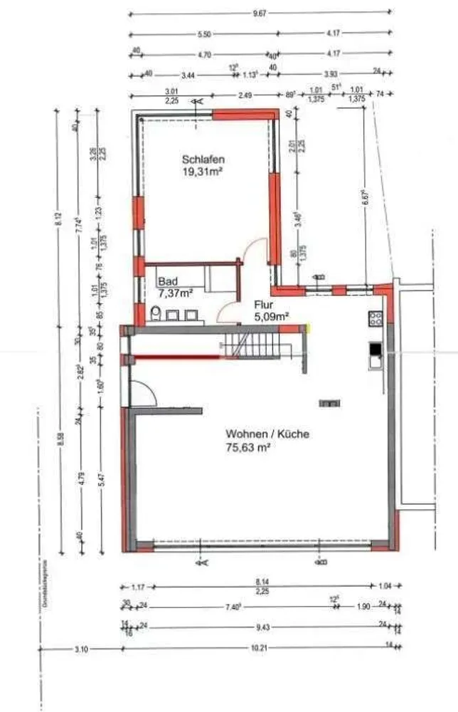 2 Zimmer Wohnung mit 110 m² in Wiesbaden – Bild 4