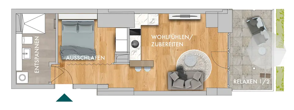 2 room apartment with 41 m² in Chemnitz – Photo 9