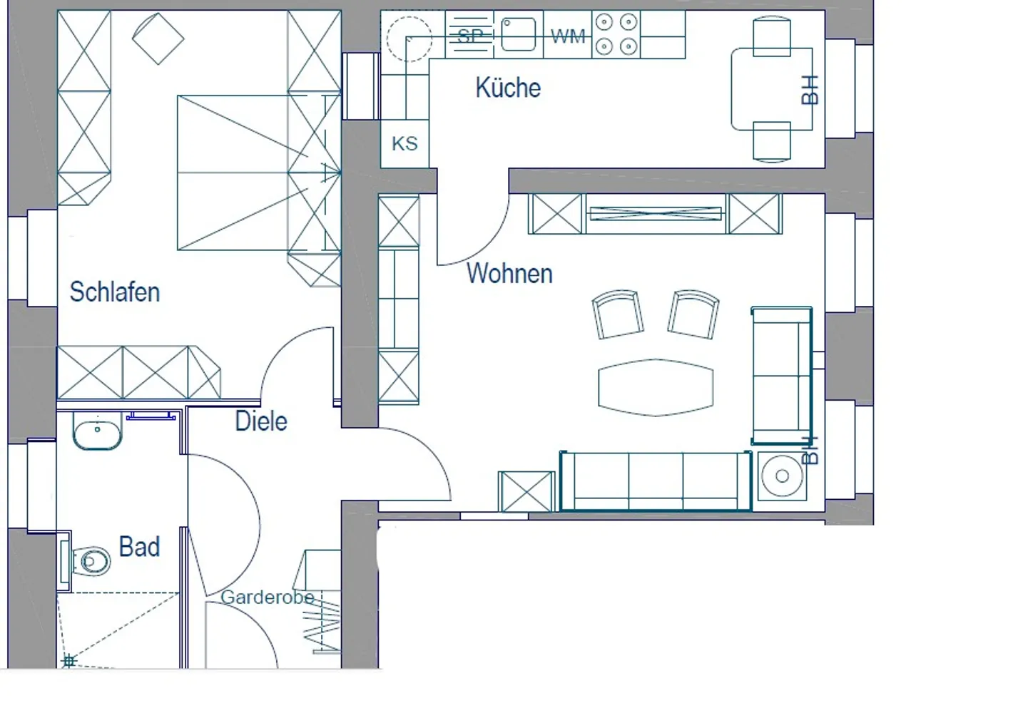 2 Zimmer Wohnung mit 58 m² in Duisburg – Bild 7