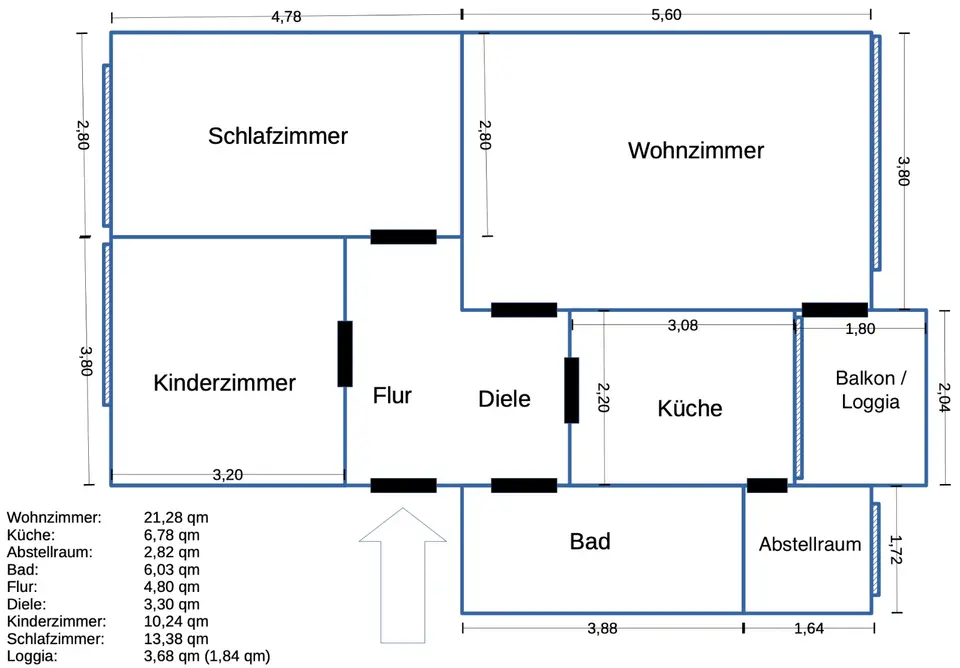4 Zimmer Wohnung mit 70 m² in Peine – Bild 9