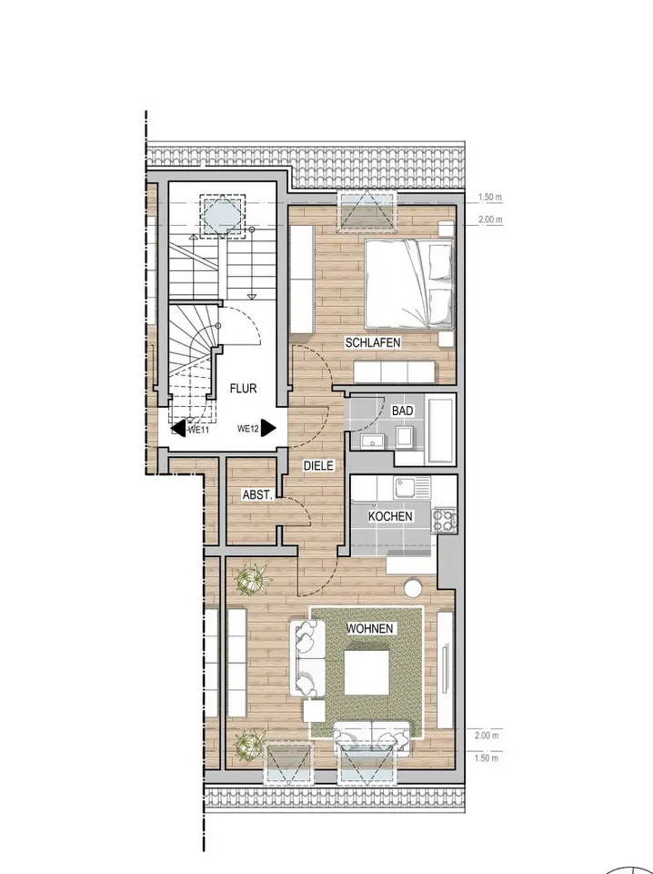 2 Zimmer Wohnung mit 51 m² in Düsseldorf – Bild 3