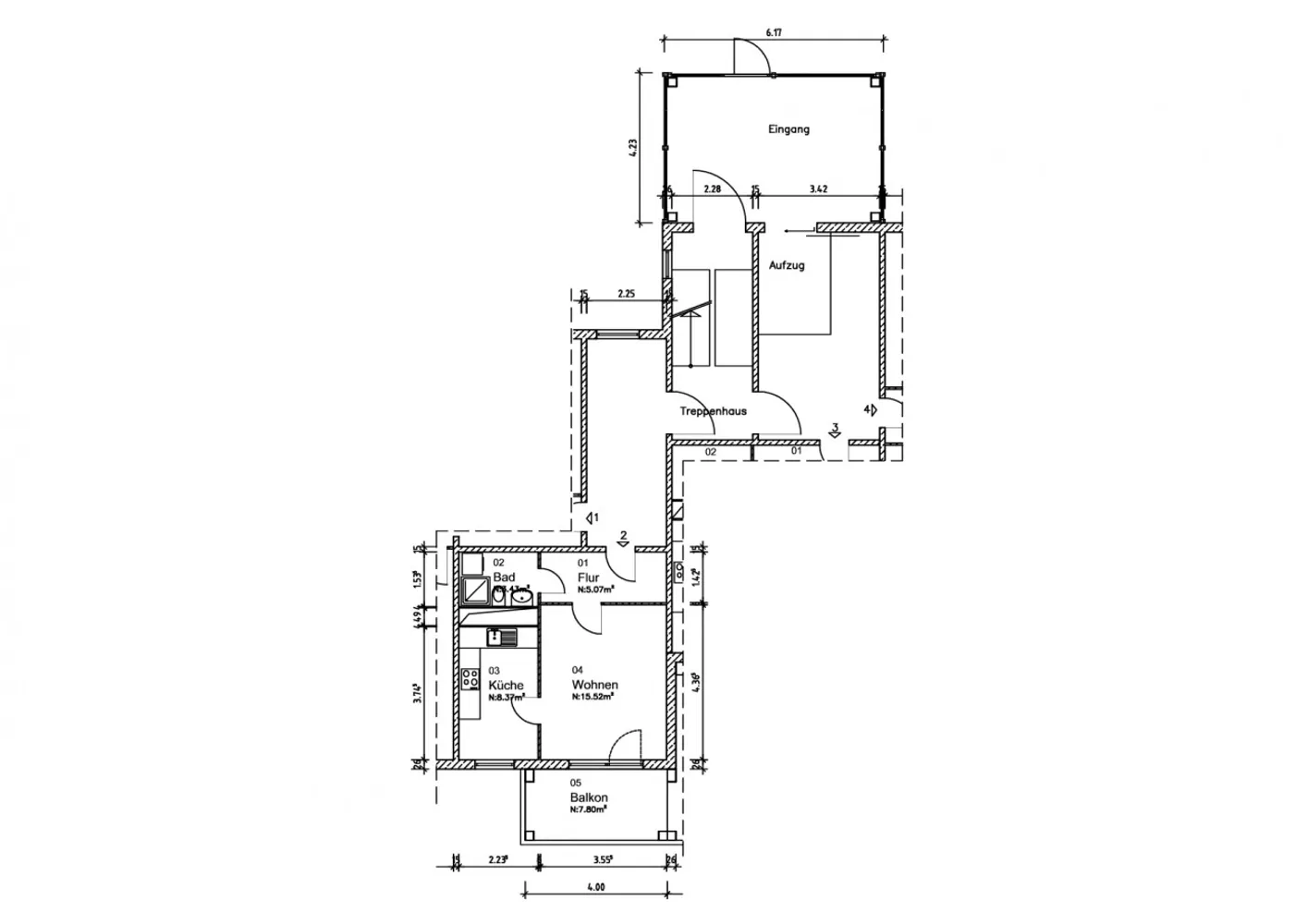 1 room apartment with 35 m² in Magdeburg – Photo 2