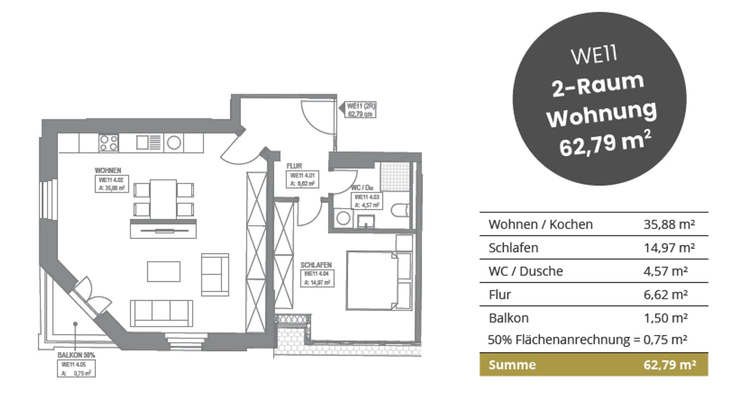 2 Zimmer Wohnung mit 63 m² in Görlitz – Bild 2