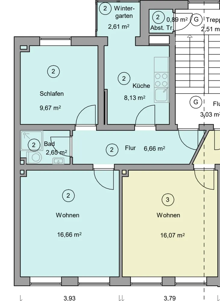 2 Zimmer Wohnung mit 48 m² in Kiel – Bild 7