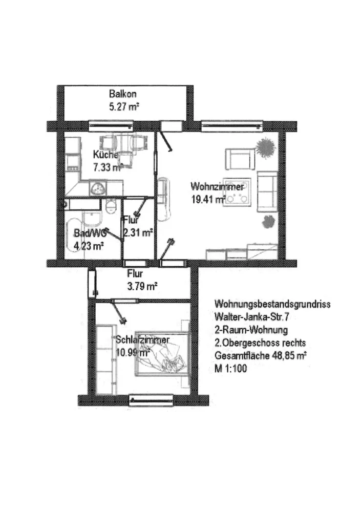 2 Zimmer Wohnung mit 49 m² in Chemnitz – Bild 4
