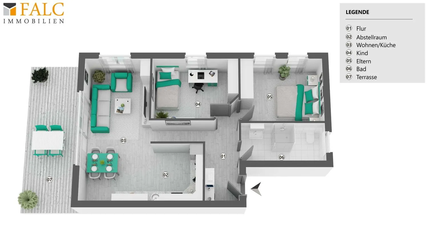 3 Zimmer Wohnung mit 68 m² in Emden – Bild 4