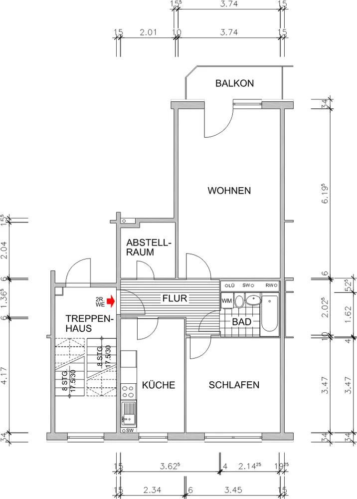 2 room apartment with 60 m² in Chemnitz – Photo 3