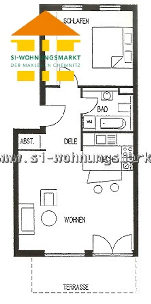 2 room apartment with 61 m² in Chemnitz – Photo 4