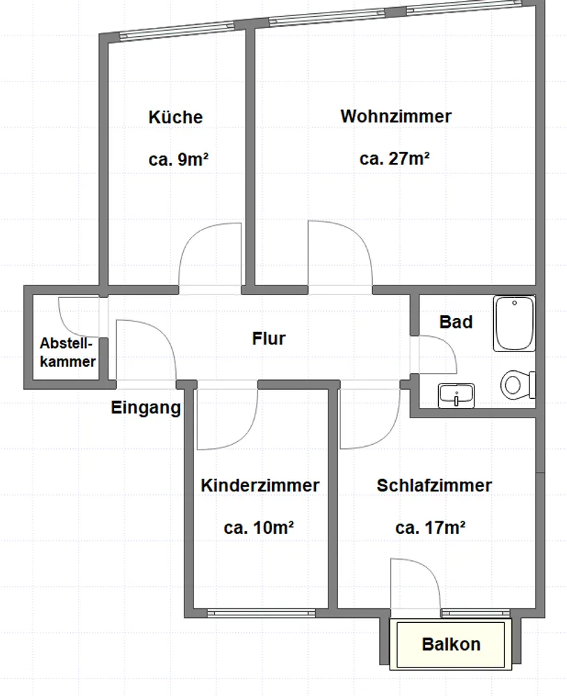 3 Zimmer Wohnung mit 75 m² in Offenbach am Main – Bild 2