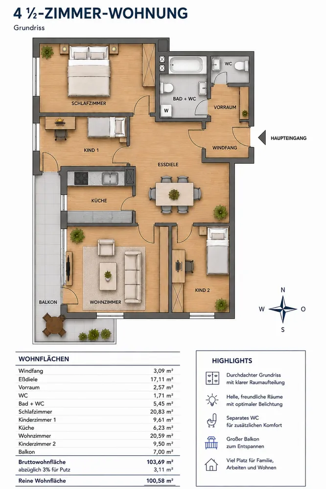 5 Zimmer Wohnung mit 101 m² in Regensburg – Bild 12