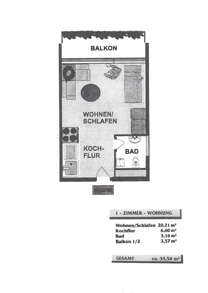 1 Zimmer Wohnung mit 34 m² in Frankfurt am Main – Bild 8