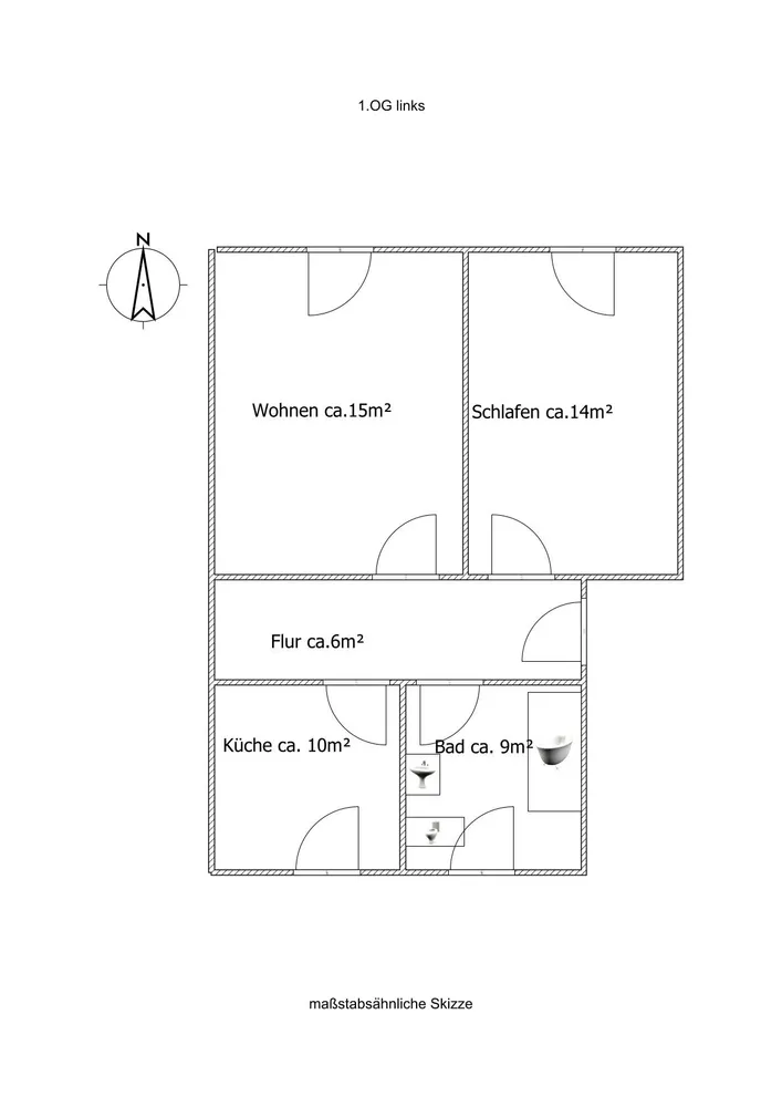 2 Zimmer Wohnung mit 52 m² in Halle (Saale) – Bild 4