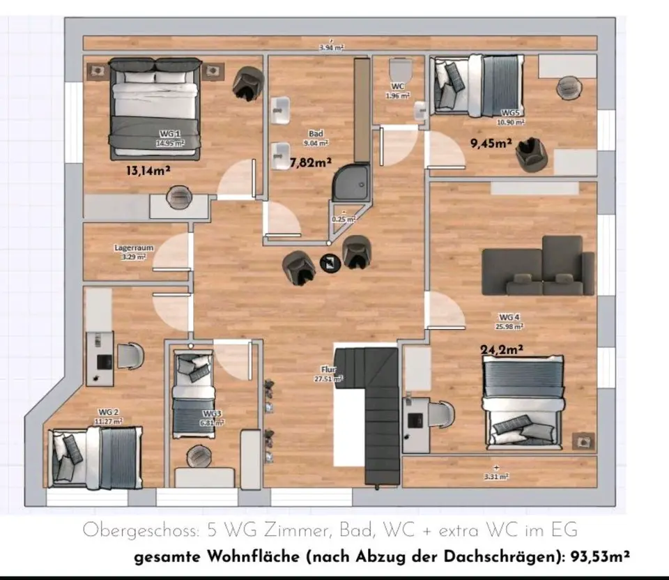 WG-Zimmer mit 24 m² in Meppen – Bild 4