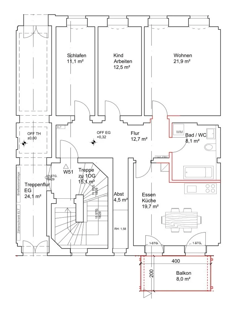 3 Zimmer Wohnung mit 95 m² in Pirna – Bild 1