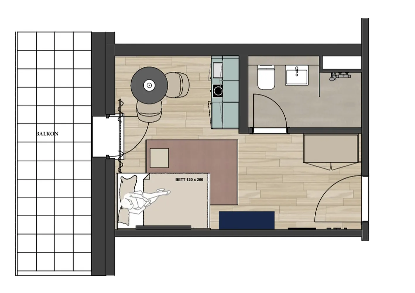 1 Zimmer Wohnung mit 23 m² in Frankfurt am Main – Bild 3