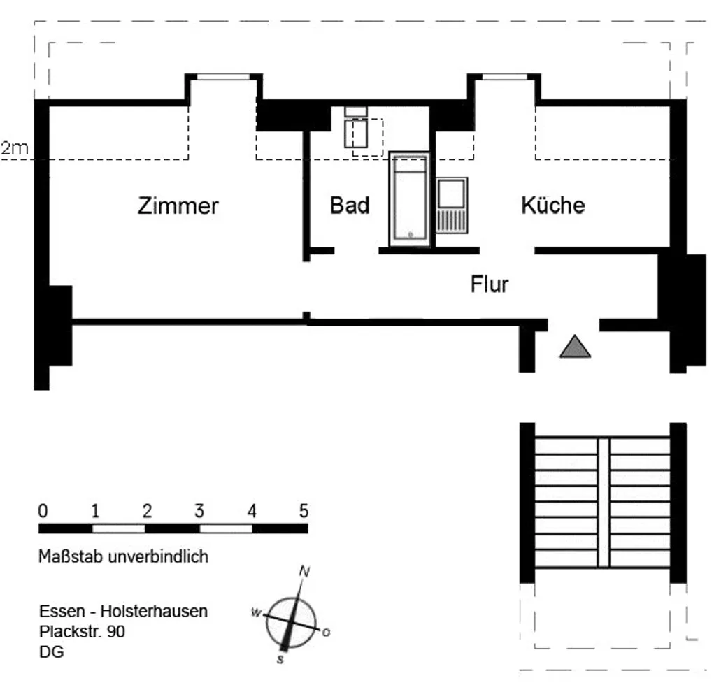 1 Zimmer Wohnung mit 38 m² in Essen – Bild 1