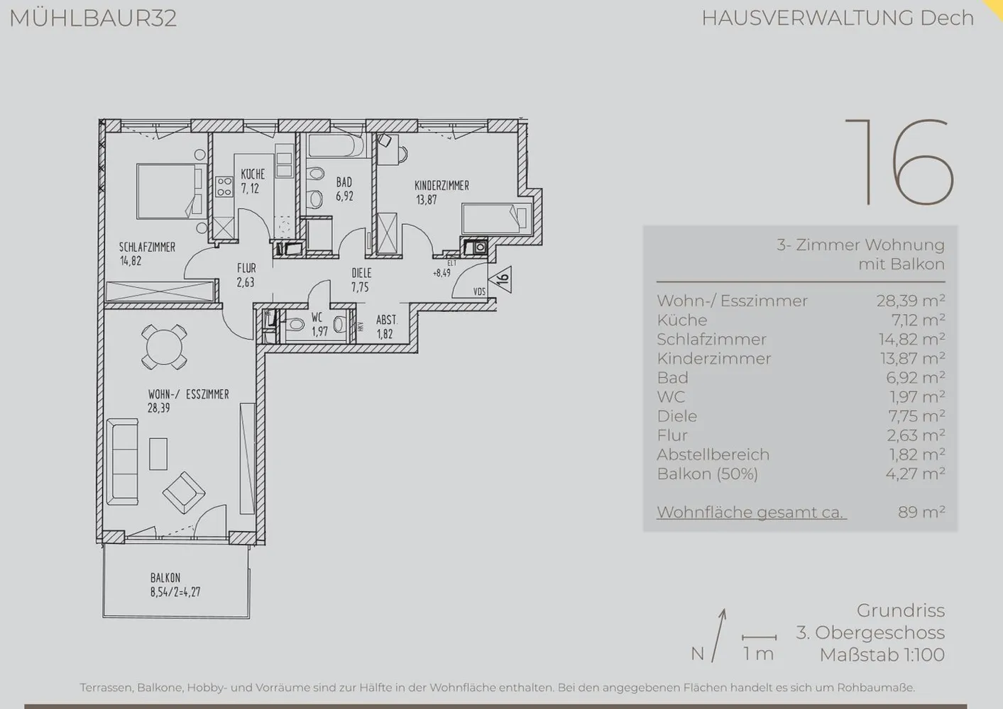 3 Zimmer Wohnung mit 89 m² in München – Bild 6