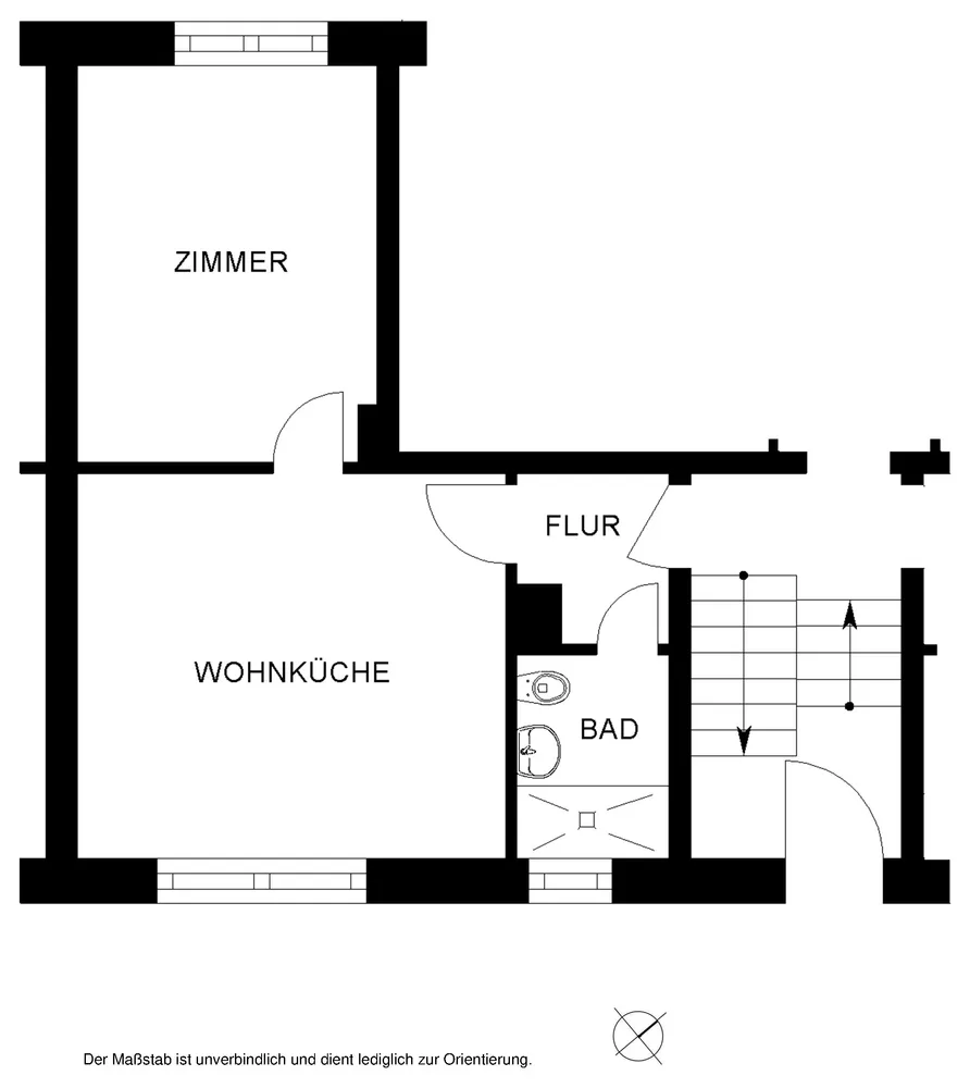 1 Zimmer Wohnung mit 37 m² in Bielefeld – Bild 2