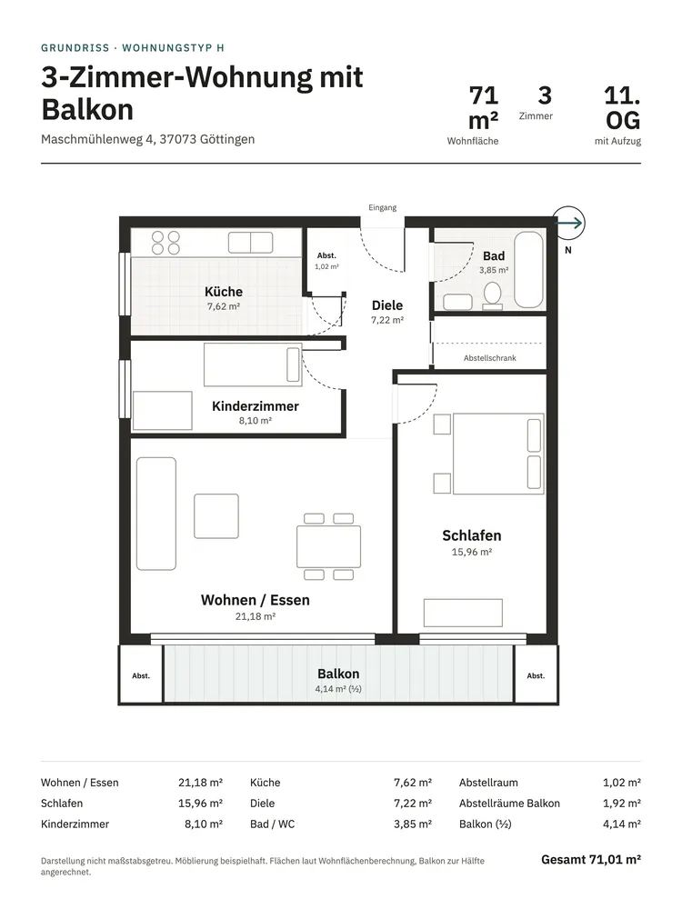 3 Zimmer Wohnung mit 70 m² in Göttingen – Bild 9
