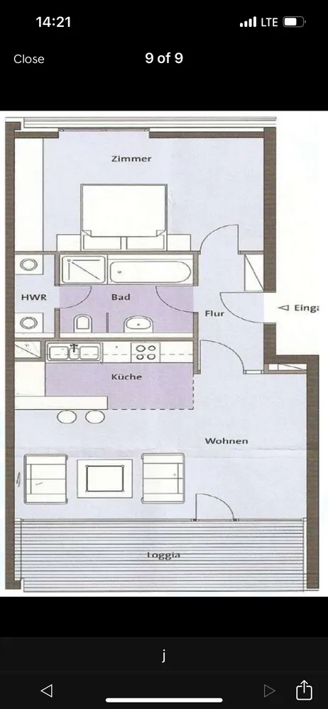 2 room apartment with 68 m² in Frankfurt am Main – Photo 8