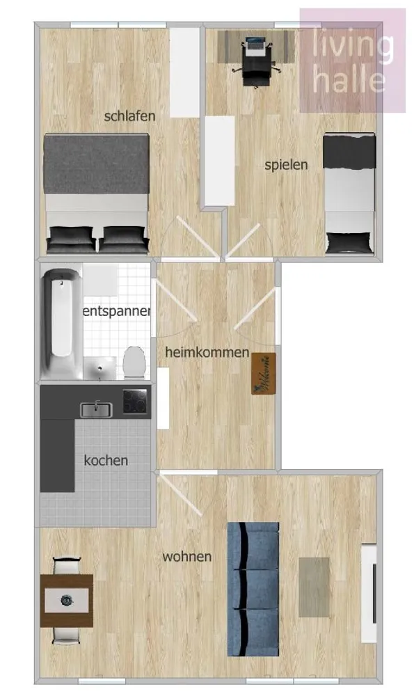 3 Zimmer Wohnung mit 56 m² in Halle (Saale) – Bild 7
