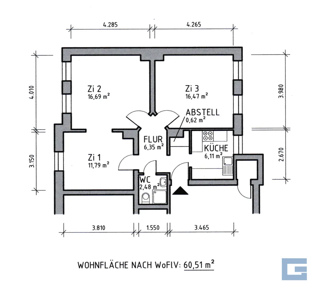 3 Zimmer Wohnung mit 61 m² in Kiel – Bild 8